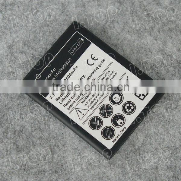 For Samsung Galaxy Note1 I9220 battery,3.7V 2600mAh, Made in china