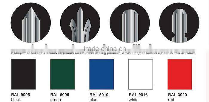 D section galvanized palisade fence(low price)