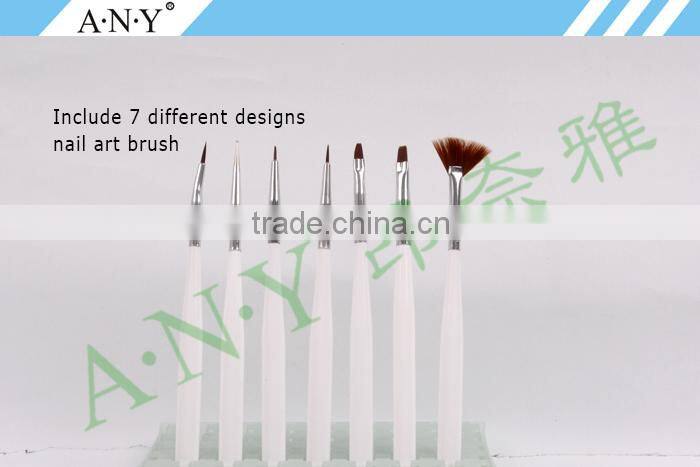 ANY Professional Nail Beauty Design Gel Nail Brush With Metal Handle Special End Can Touch Phone Screen