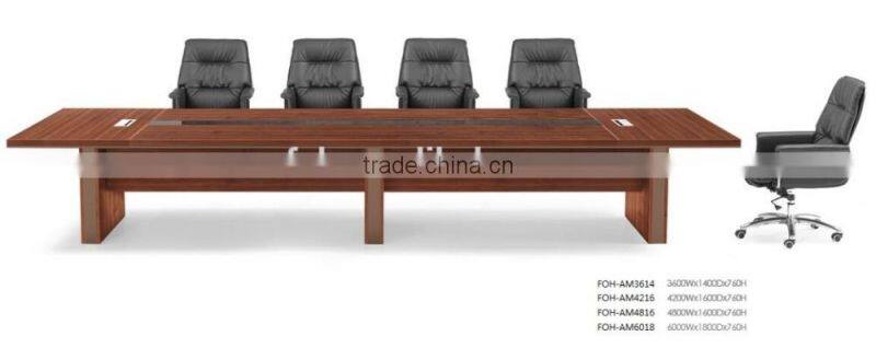 New Modern Walnut Boardroom Furniture (FOH-AM3614)