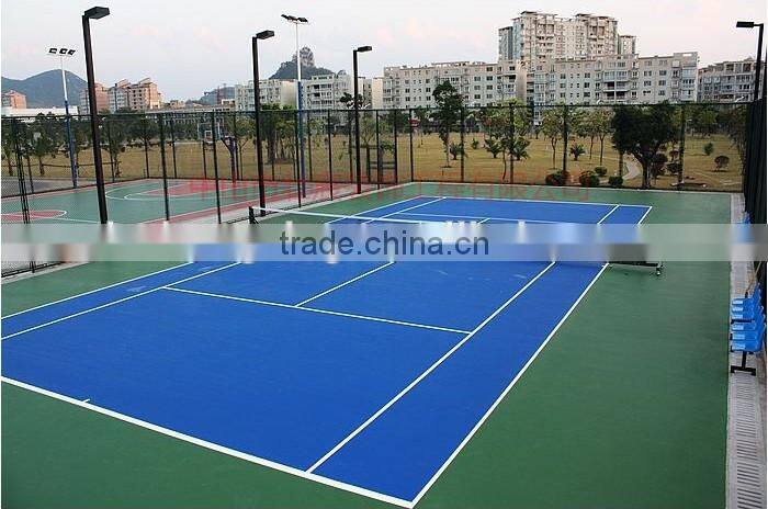 silicon PU tennis court flooring