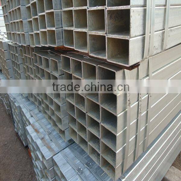 Galvanized thin wall steel square tubing