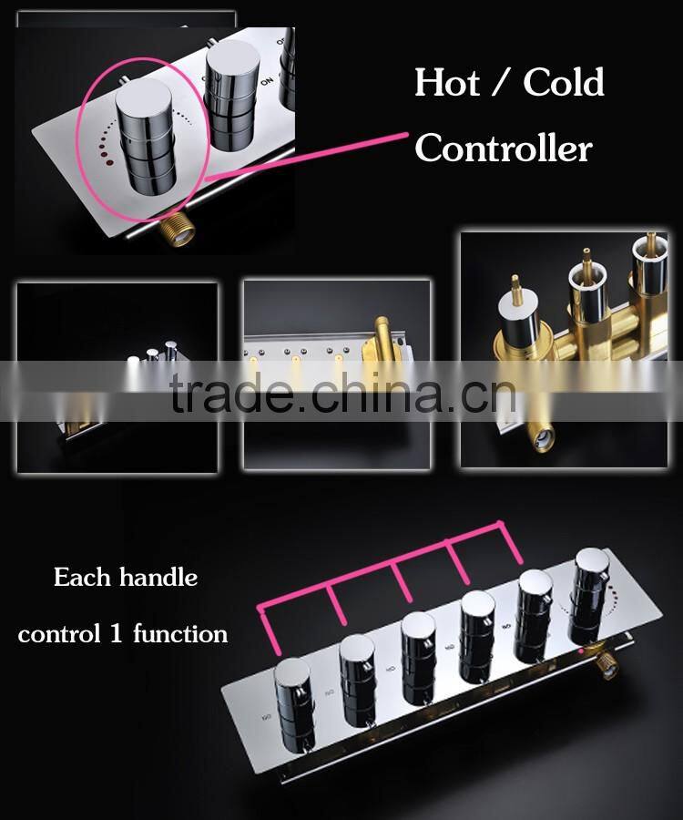 Rainbow color changing bathroom shower head led electrical waterfall shower head with hot cold high flow faucet mixer