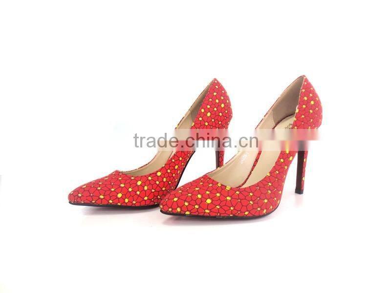 2016 Wholesale Ankara Wax High heel Shoes/african Wax Shoes And Bags