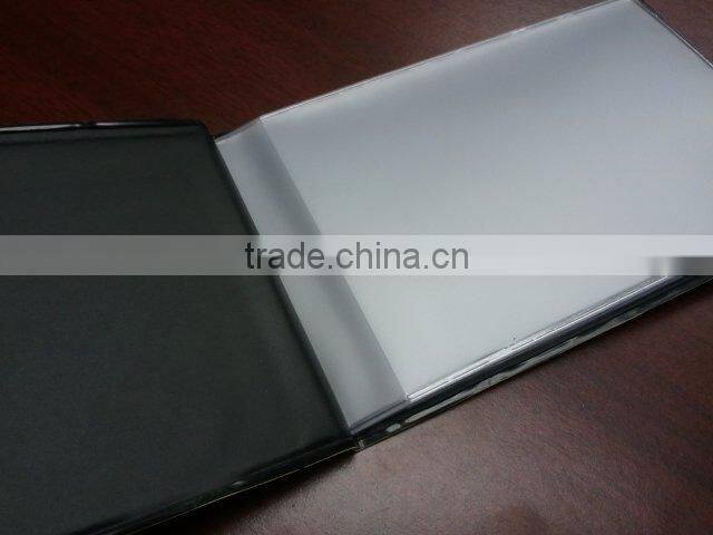 photo album with frame cover,plastic sheets photo album