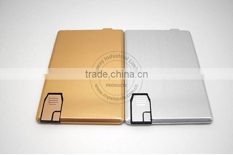bulk cheap metal business card power charger mobile USB power bank for travelling