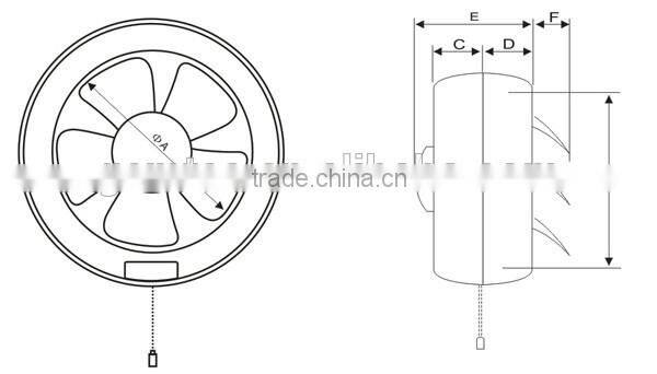 220 Volt Toilet 8 Inch Exhaust Fan