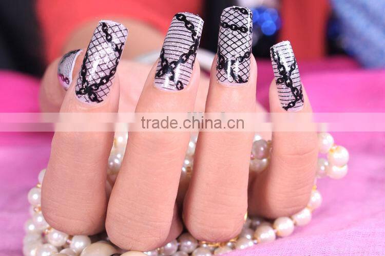 Custom nail art stamping plates,nail sticker printing paper,wedding lace white nail wrap