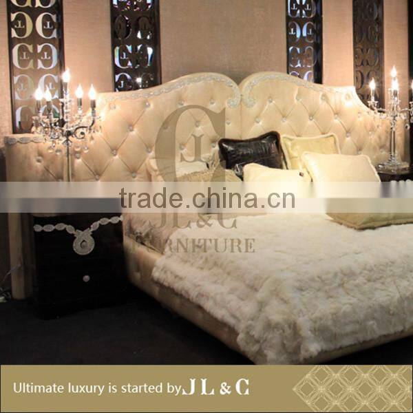 JB22-03 Bedside Table Alloy Silver Plating Border from JL&C Luxury Classic Home Furniture (China Supplier)