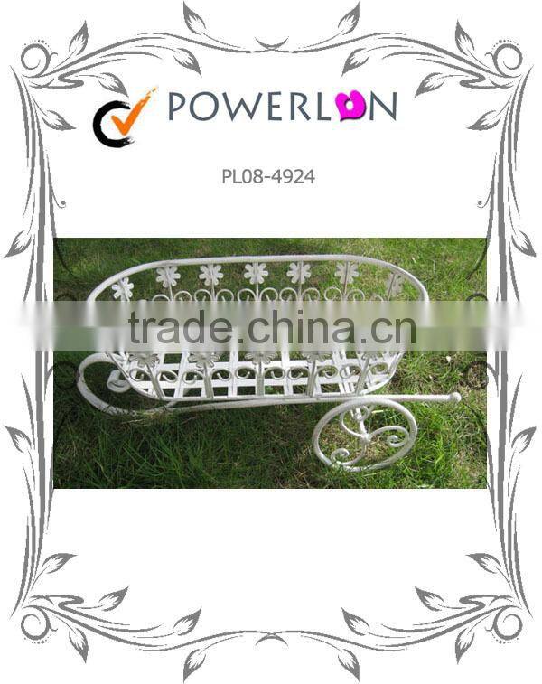 Hot Selling Novelty Vintage Antique Mini Tractor Shape Wrough Iron Flower Pot For Garden Home Patio I23M TS05 X00 PL08-4932G