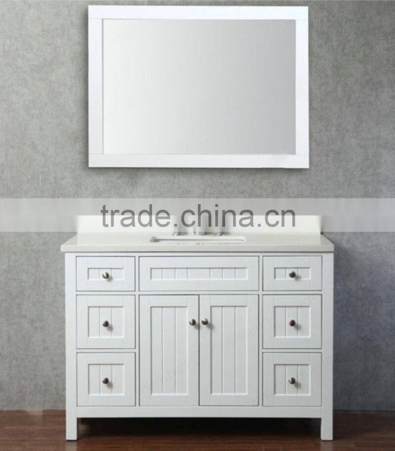 Floor mounted waterproof hotel vanity bathroom modern RA312