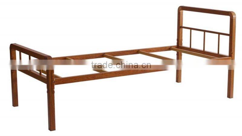 University dormitory furniture metallic single bed with desk and wardrobe supplier
