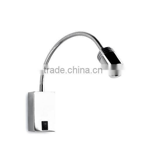 fashion chrome flexible bed reading light FL-3108