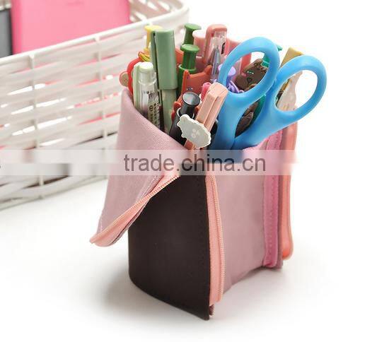 Space save Standing pencial bag zip closure Reasonable price in Shenzhen