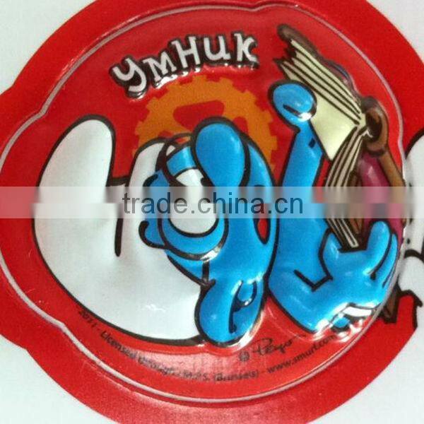 kids cartoon promotional sticker printing 3D embossing sticker