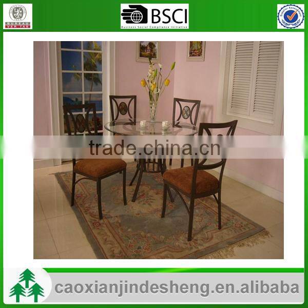 for import market metal frame dining room furniture table and chairs