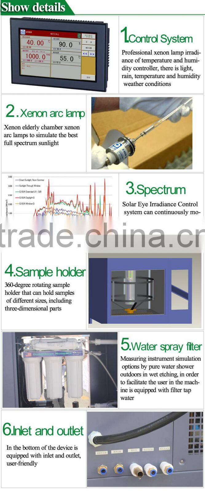 Xenon Lamp Climatic Simulation Testing Chamber for Lab