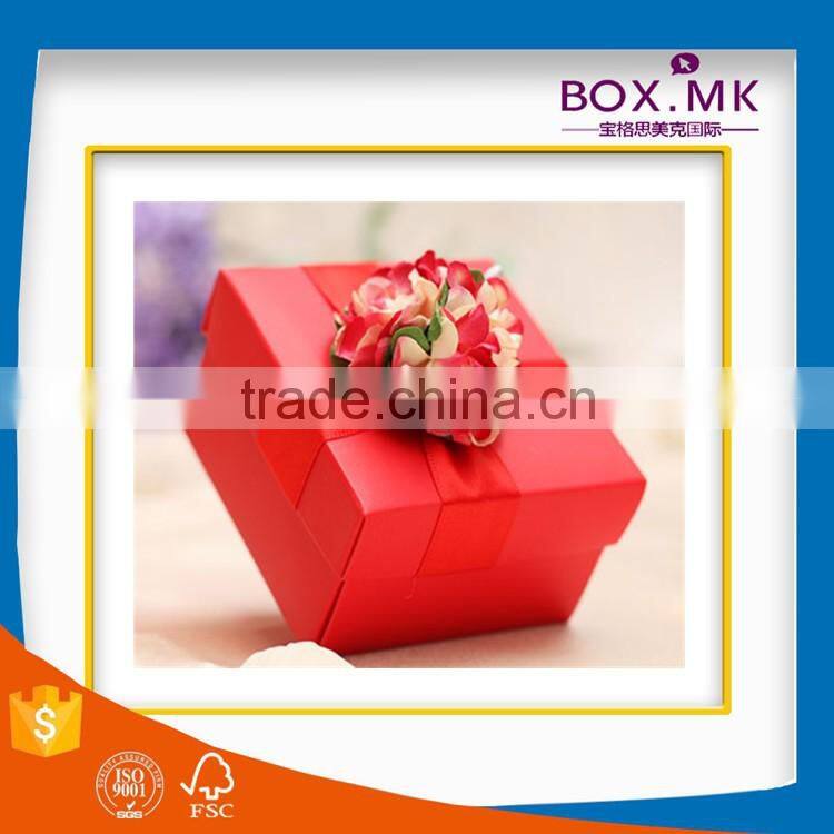 Manufacturer Customized Fashion Design Purple Square Wedding Invitation Gift Sweet Box