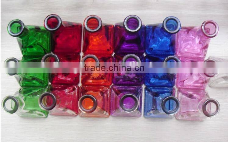 colored taper shape aroma Reed diffuser glass bottle with cork