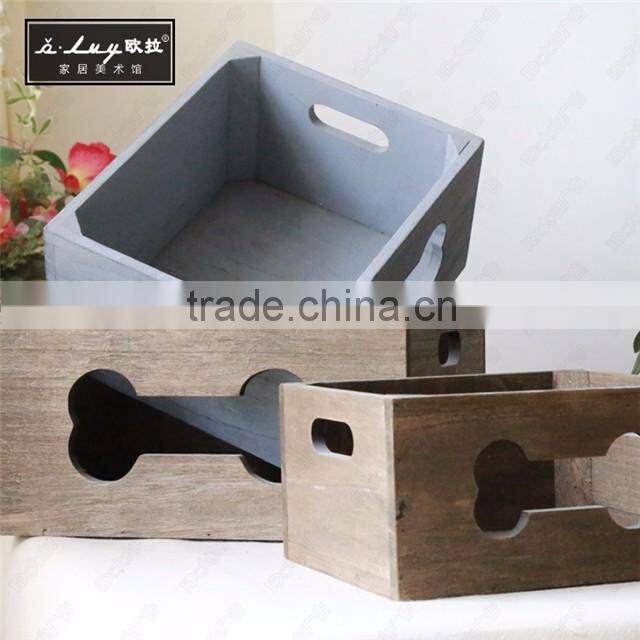 wooden storage bin