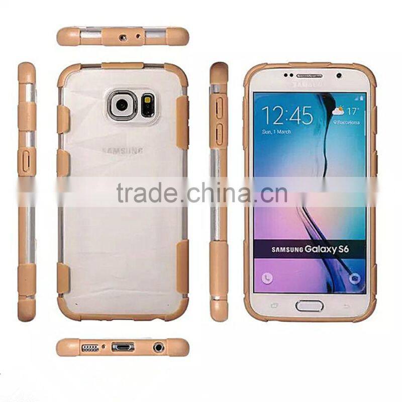 Pc+Tpu material back cover hard case for Samsung S6