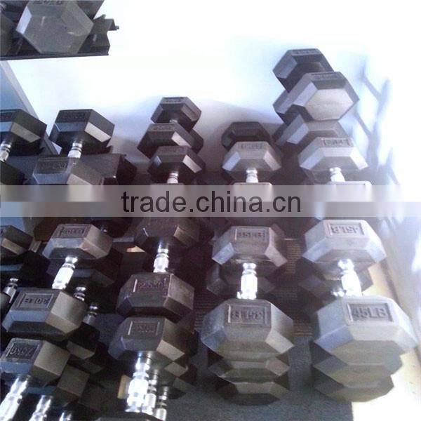 Professional high quality rubber hex Dumbbell