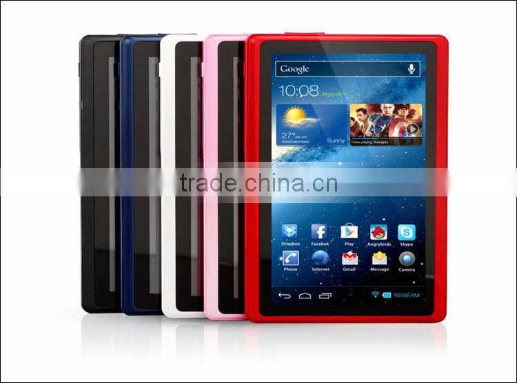 Q88 7 inch tablet pc with Allwinner A23 Dual Core 512M 4G two camera with latest Android 4.4 B