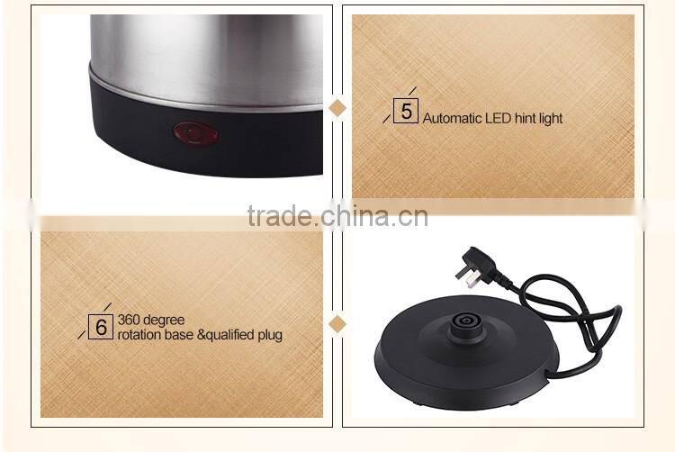 Stainless steel 1.5l water hotel kettle Kettle-ktkz222015511s