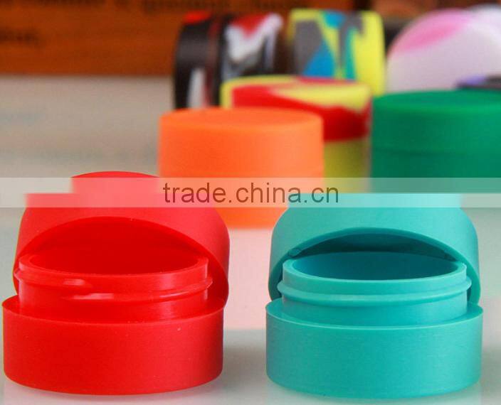 Nonstick Silicone Oil Wax Concentrate Container Jar Vial Screw Top Round Storage Box