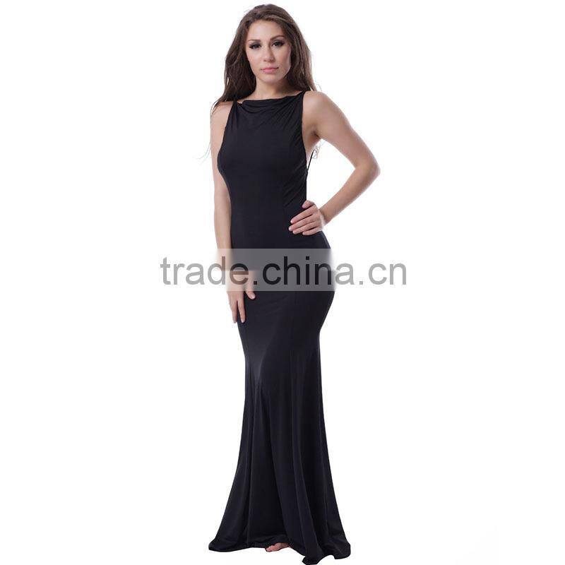Hot wholesale adult women sexy evening wear full size long backless dress