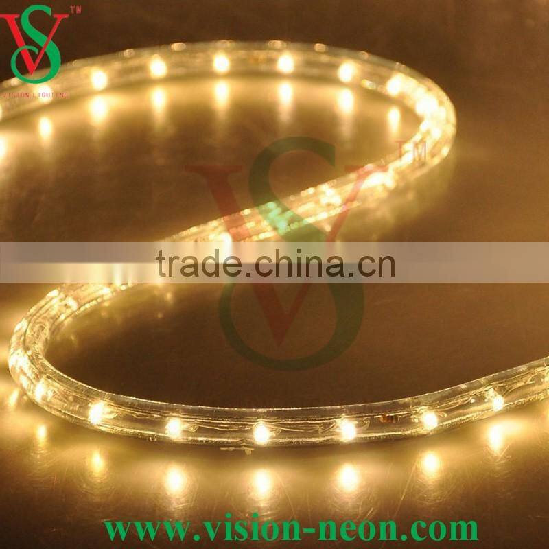 Clear pvc tube color changing led thin rope light