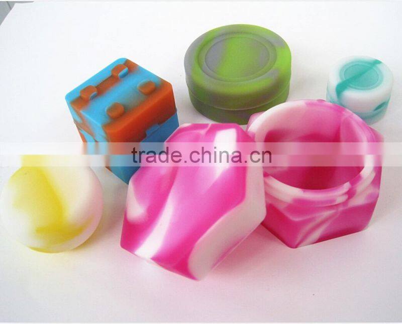 Ready-made USA Canada FDA food grade 15ml matte finish non stick skull new silicone jars