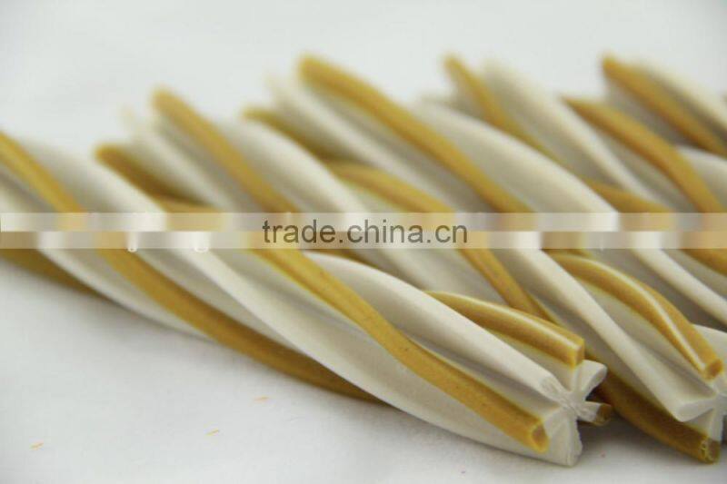 carpe (two-tone straight hexagonal natural dog chews)