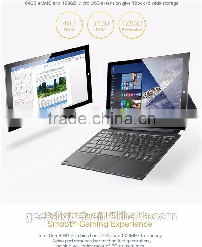Teclast TBOOK 16 2 in 1 Ultrabook Tablet PC-BLACK/11.6 inch Win 10 + Android 5.1 Intel Cherry Trail Z8300 64bit