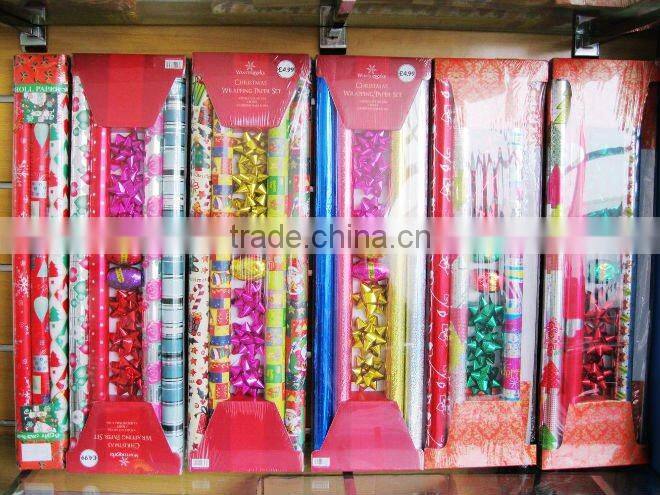 Laser decorative gift wrapping paper roll set