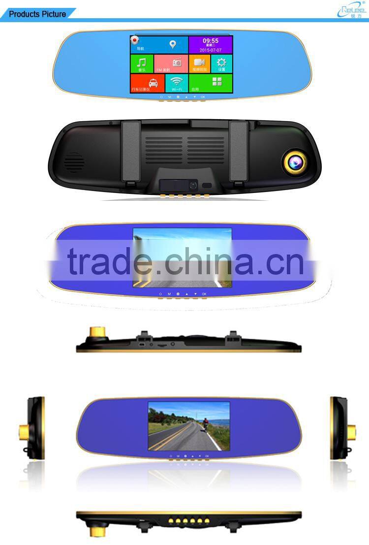 New Dual Wifi bluetooth Car video camera with GPS navigation