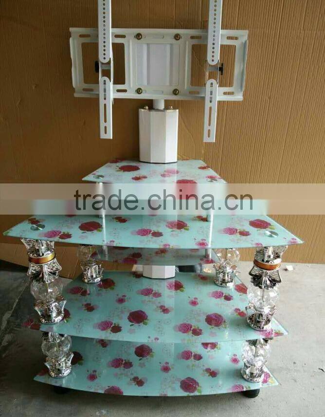 modern cheap matel galss lcd tv stand