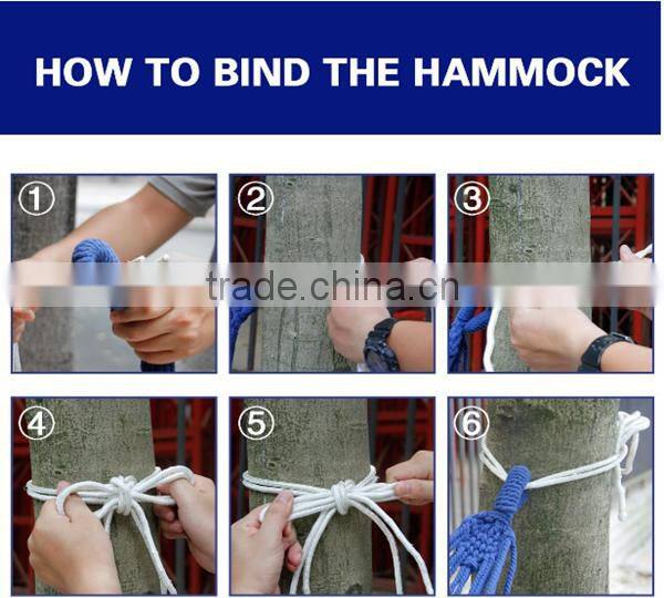 2016 Aofeite Portable Cotton Rope Canvas Outdoor Camping Hanging Military Hammock Swing