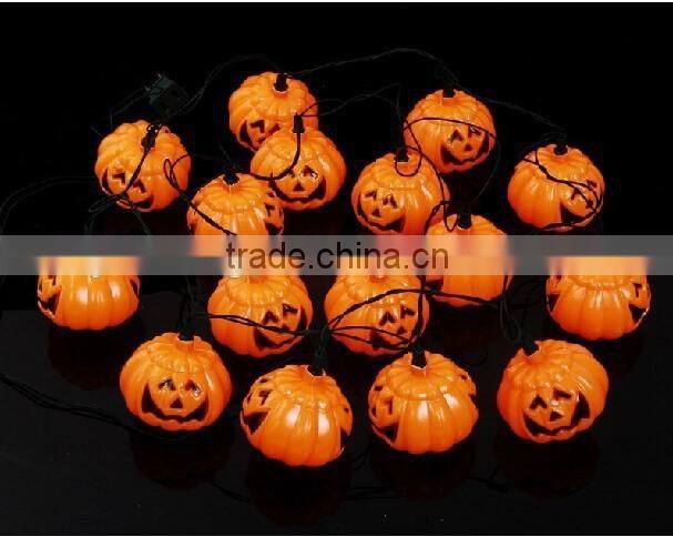 2.5M Halloween Props Haunted House Supplies Bar Decoration 16 LED Pumpkin String Light Fairy lights Festival Lamp