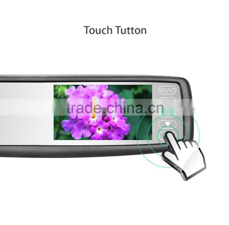 4.3inch car rear view mirror with touch panel