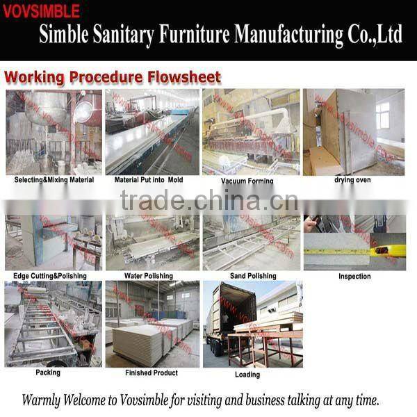 Fadeless pure acrylic solid surface Sheet,artificial marble sheet