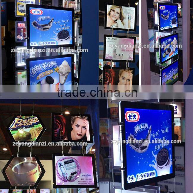 Estate Agency Hanging Acrylic Advertising Light Box Led Edge-lit Signs Window Display