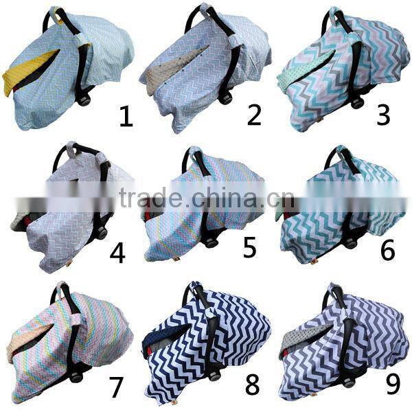 World Class Colorful Chevron Design Super Soft Luxurious Cotton Baby Car Seat Cover