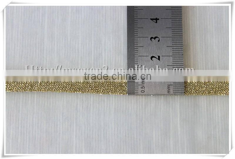 2016 New Arrival 1cm gold nylon tape polyester cord strapping for decoration