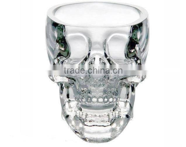 skull glass cup / Wholesale skull glass mug/cup