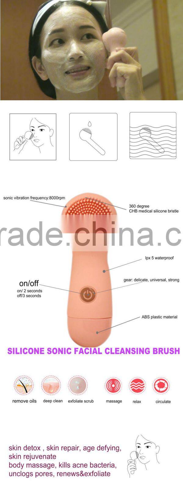 best supplier china special material silicone skin cleansing brush