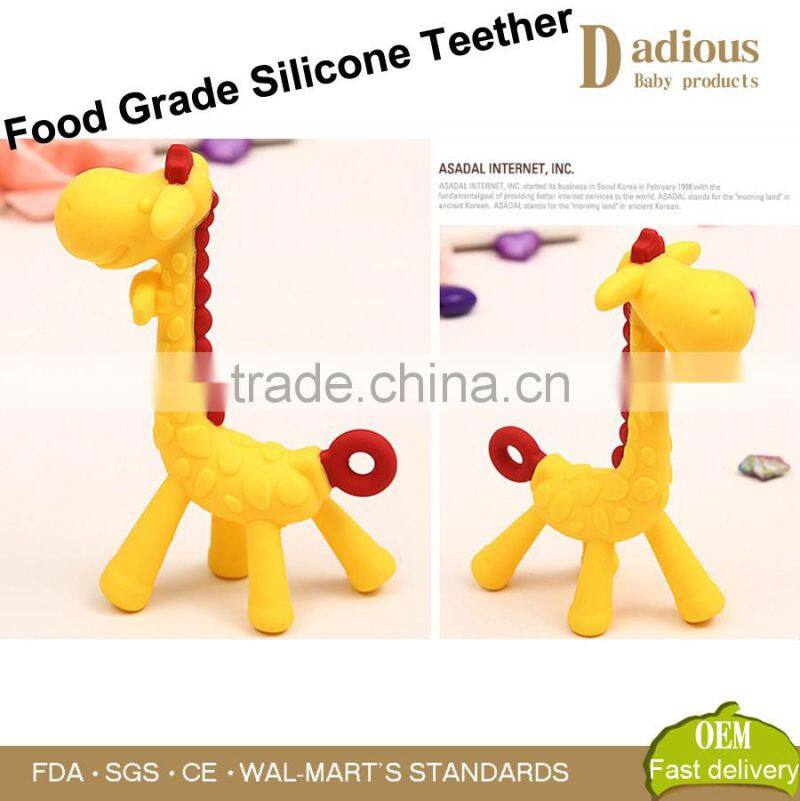 New Design Fruit Shape Silicone Baby Teether With Christmas Gift for Baby