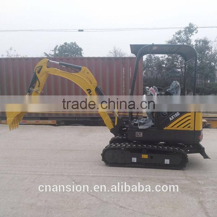1.8TON 0.04m3 bucket with teeth hydraulic mini excavator machine