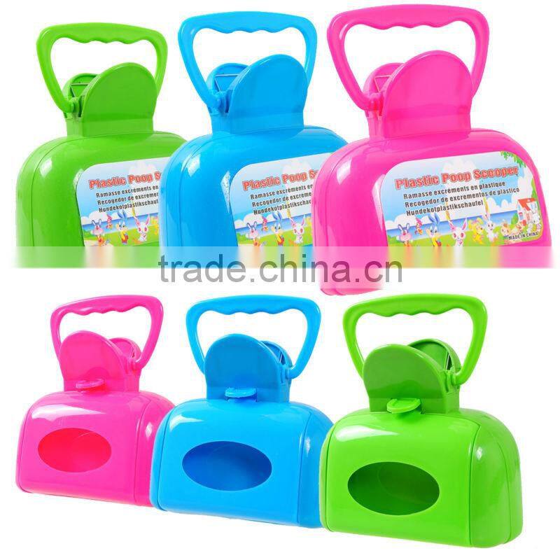 2017 new design high quality plastic pet dog pooper scoopers