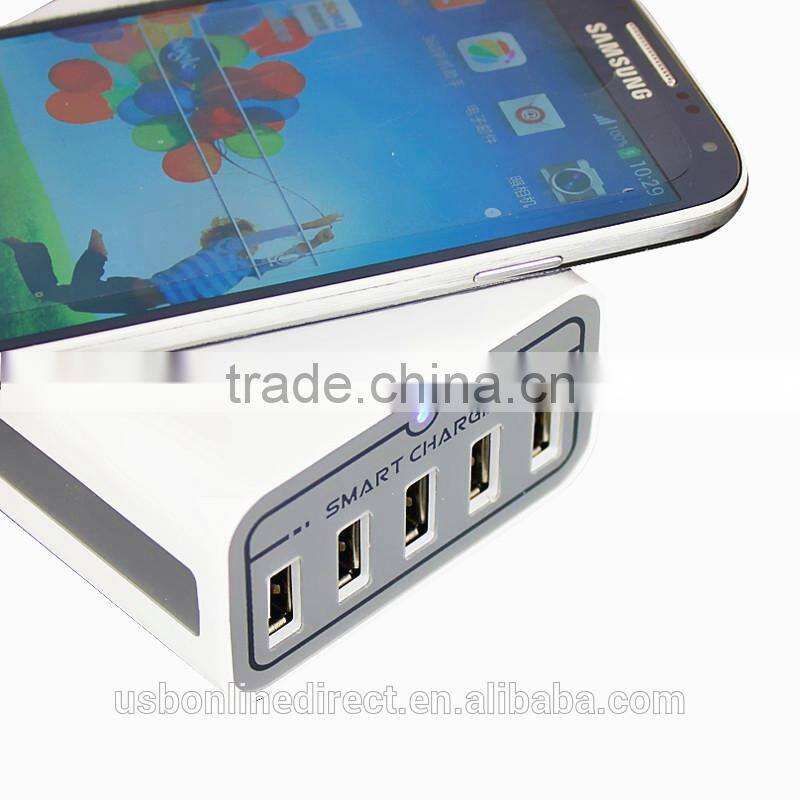 High quality qi wireless charger Wireless Charging Pad 5 USB Port Charger Universal 5V 8A For iPhone Tablet Cell